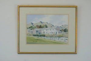 Signed watercolour by Jim Micklewright of Bekside Farm Cumbria