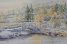 Load image into Gallery viewer, Signed original watercolour by Jim Micklewright of Slatters bridge Cumbria