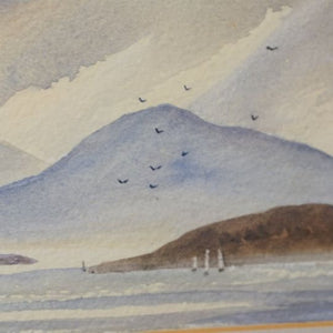 An original watercolour of “Lakeland Blue” by Ivor Williams Royal Academy painter