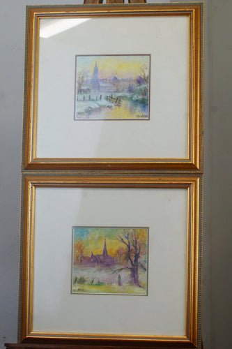 A pair of Original paintings by renowned artist artist M Watson 