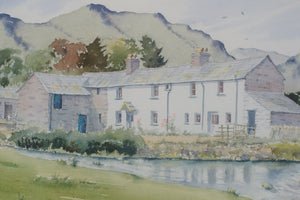 Signed watercolour by Jim Micklewright of Bekside Farm Cumbria