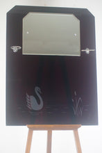 Load image into Gallery viewer, Genuine Art Deco 1930s English made black Vitrolite bathroom sink splash-back