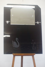 Load image into Gallery viewer, Genuine Art Deco 1930s English made black Vitrolite bathroom sink splash-back