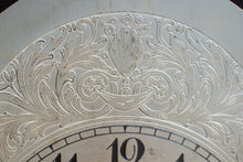 Load image into Gallery viewer, A mahogany mantle clock with the most fabulously engraved face