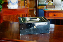 Load image into Gallery viewer, Early 20th century strong box made by  Pilot in steel with cash tray inside