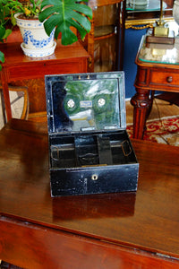 Early 20th century strong box made by  Pilot in steel with cash tray inside