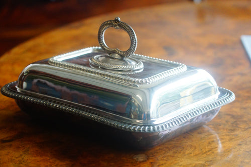 Vintage Silver EPC entrée veg serving dish tureen with stunning decoration