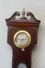 Load image into Gallery viewer, We have for sale an antique 18th century George III inlaid mahogany banjo barometer