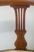 Load image into Gallery viewer, The most fabulous Edwardian Inlaid Tub chair dating 1890 in gorgeous condition