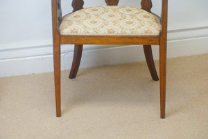 The most fabulous Edwardian Inlaid Tub chair dating 1890 in gorgeous condition