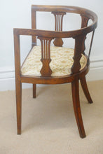 Load image into Gallery viewer, The most fabulous Edwardian Inlaid Tub chair dating 1890 in gorgeous condition