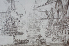 Load image into Gallery viewer, Picture of Dutch Men-O’-War and Other Ships in a Calm, created in 1665 by Willem Van De Velde