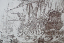 Load image into Gallery viewer, Picture of Dutch Men-O’-War and Other Ships in a Calm, created in 1665 by Willem Van De Velde