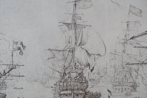 Picture of Dutch Men-O’-War and Other Ships in a Calm, created in 1665 by Willem Van De Velde