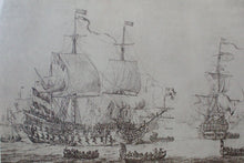 Load image into Gallery viewer, Picture of Dutch Men-O’-War and Other Ships in a Calm, created in 1665 by Willem Van De Velde