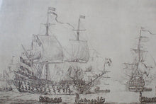 Load image into Gallery viewer, Picture of Dutch Men-O’-War and Other Ships in a Calm, created in 1665 by Willem Van De Velde