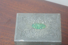 Load image into Gallery viewer, Chinese pewter tea caddy, with hand engraved decoration to the whole piece