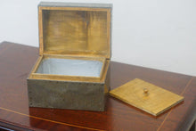 Load image into Gallery viewer, Chinese pewter tea caddy, with hand engraved decoration to the whole piece