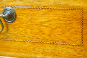 A good quality Edwardian mahogany inlaid chest the top is inlaid with fruitwoods in great condition