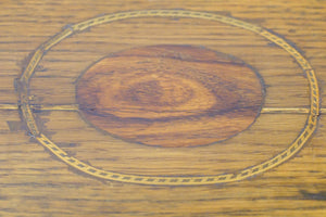 A good quality Edwardian mahogany inlaid chest the top is inlaid with fruitwoods in great condition