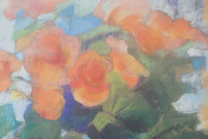 A huge stunning painting by John Sutherst of "orange begonia", this is number two