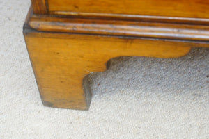 A good quality Edwardian mahogany inlaid chest the top is inlaid with fruitwoods in great condition