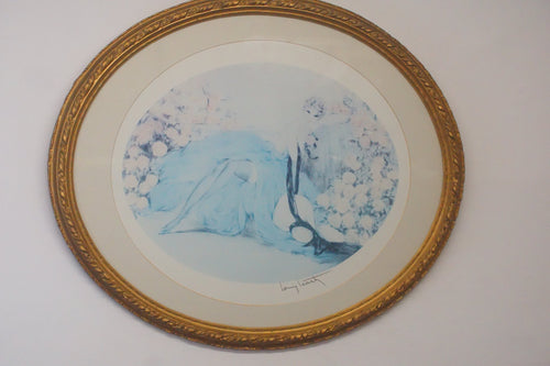 Louis Icart offset lithograph, of La Belle Rosa, French 1888–1950 signed lower right