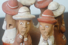 Load image into Gallery viewer, Authentic Peruvian Minka Folk Art  musical instrument with figures gathered round in a circle