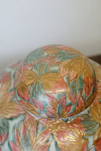 Load image into Gallery viewer, Vintage cloisonne jar with lid, with a light blue base colour highlighted with gold