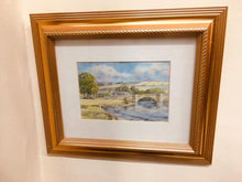 Load image into Gallery viewer, Lovely Original Watercolour of a bridge and river by Barry Claughton Leeds artist