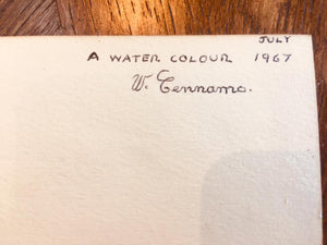 Beautiful original water colour by W Gennamo painted in July 1967,it depicts a beautiful river