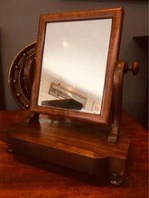 Load image into Gallery viewer, Edwardian mahogany swing mirror with its original glass and fabulous patina