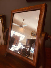 Load image into Gallery viewer, Edwardian mahogany swing mirror with its original glass and fabulous patina