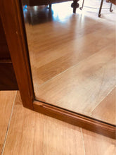 Load image into Gallery viewer, Oak mirror with a beautiful carving and doubled beveled glass