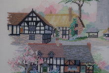 Load image into Gallery viewer, A gorgeous Herefordshire Village embroidery by P Neild 1996 with the most amazing colours