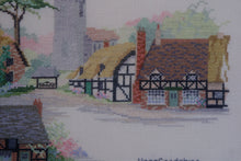 Load image into Gallery viewer, A gorgeous Herefordshire Village embroidery by P Neild 1996 with the most amazing colours