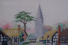 Load image into Gallery viewer, A gorgeous Herefordshire Village embroidery by P Neild 1996 with the most amazing colours