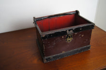 Load image into Gallery viewer, Edwardian cast iron strongbox with its original lock and fantastic patina