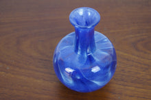 Load image into Gallery viewer, Astral blue hand blown vase with amazing colours and in fantastic condition