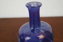 Load image into Gallery viewer, Astral blue hand blown vase with amazing colours and in fantastic condition