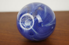 Load image into Gallery viewer, Astral blue hand blown vase with amazing colours and in fantastic condition