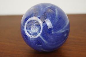 Astral blue hand blown vase with amazing colours and in fantastic condition