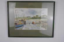 Load image into Gallery viewer, An oiginal watercolour of Glasson Dock by J Moore beautifully painted