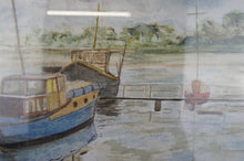 Load image into Gallery viewer, An oiginal watercolour of Glasson Dock by J Moore beautifully painted