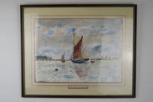 Load image into Gallery viewer, Watercolour of the most amazing boats and sky by Maureen Horrocks