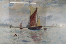 Load image into Gallery viewer, Watercolour of the most amazing boats and sky by Maureen Horrocks