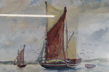 Load image into Gallery viewer, Watercolour of the most amazing boats and sky by Maureen Horrocks