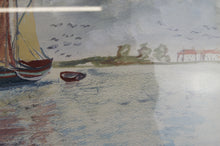 Load image into Gallery viewer, Watercolour of the most amazing boats and sky by Maureen Horrocks