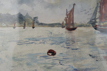 Load image into Gallery viewer, Watercolour of the most amazing boats and sky by Maureen Horrocks