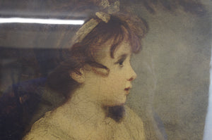 A Joshua Reynolds “Age Of Innocence” oil painting displayed in the national gallery 1847